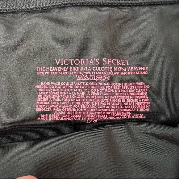 Victoria’s Secret Size L Black The Heavenly Bikini Bottom - Picture 4 of 4